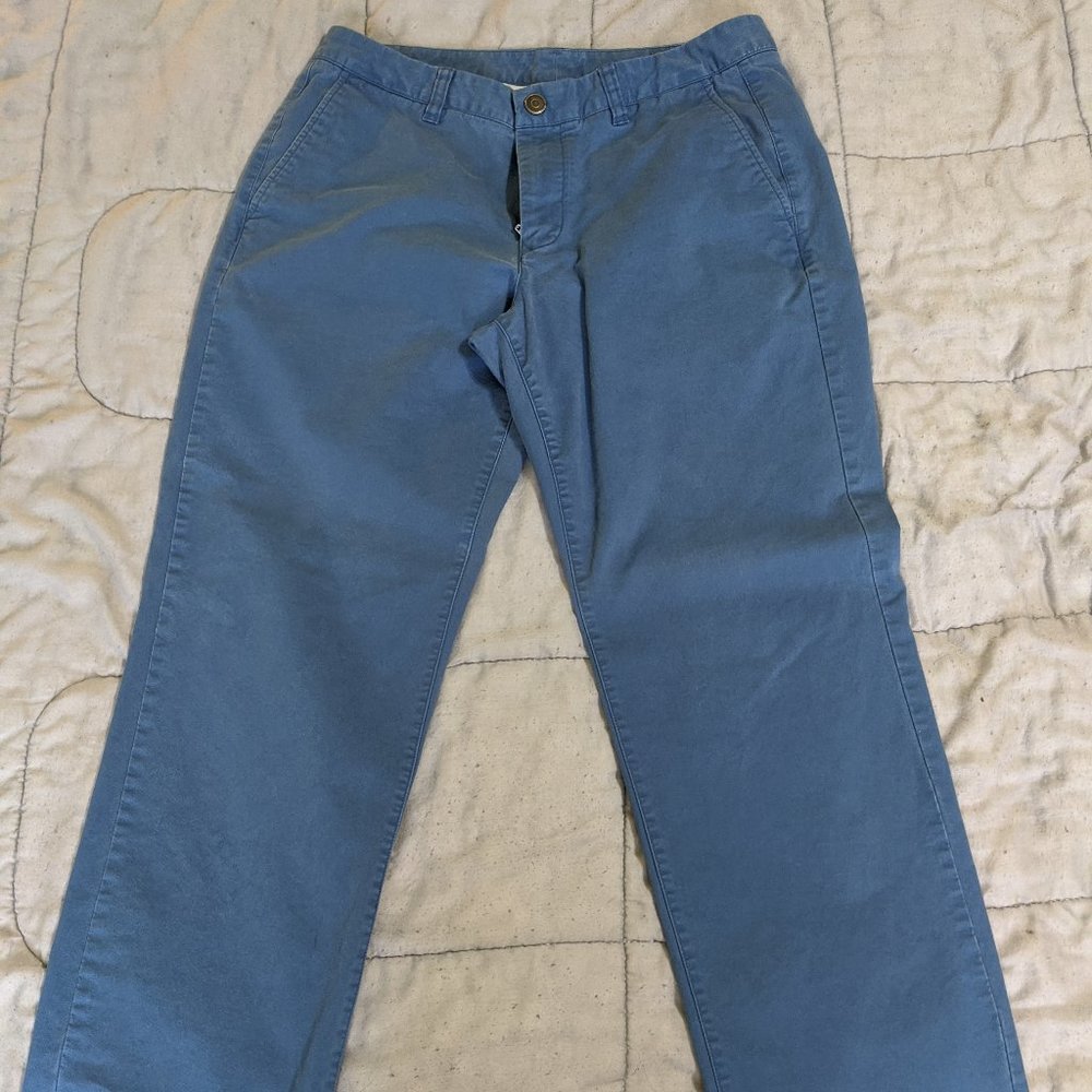 Bonobos Lively Blue Straight Chinos 33x30
